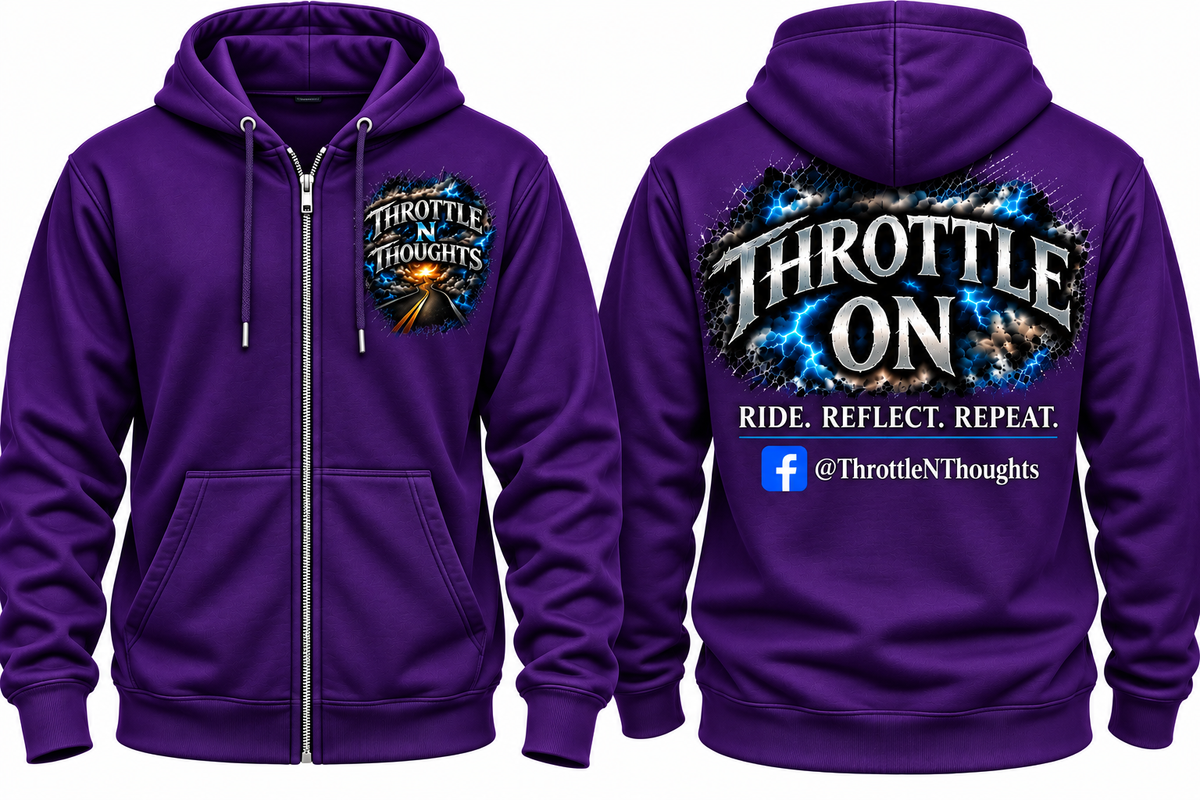 Throttle N Thoughts-Zip Up Hoodie