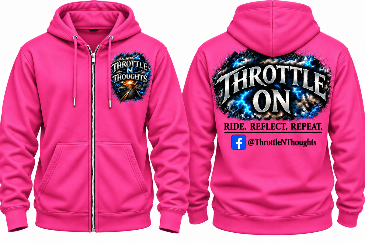 Throttle N Thoughts-Zip Up Hoodie