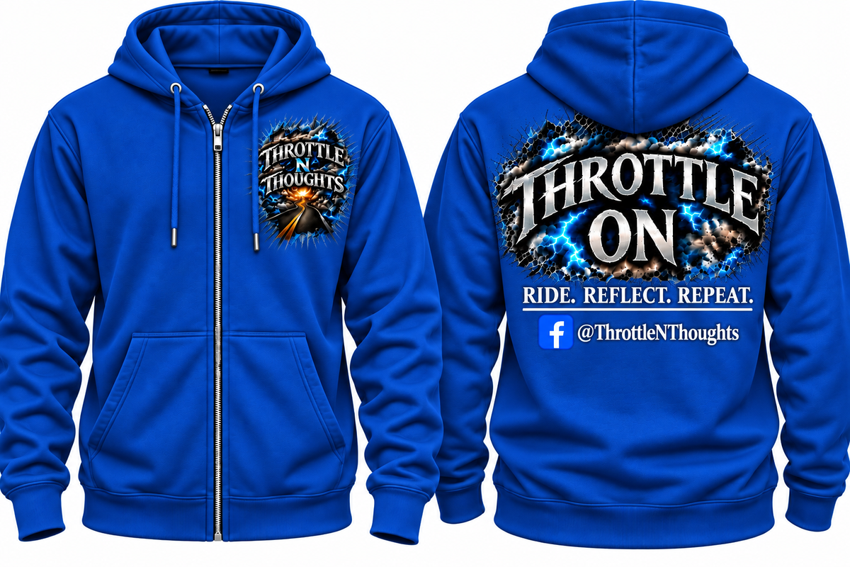 Throttle N Thoughts-Zip Up Hoodie