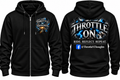 Throttle N Thoughts-Zip Up Hoodie
