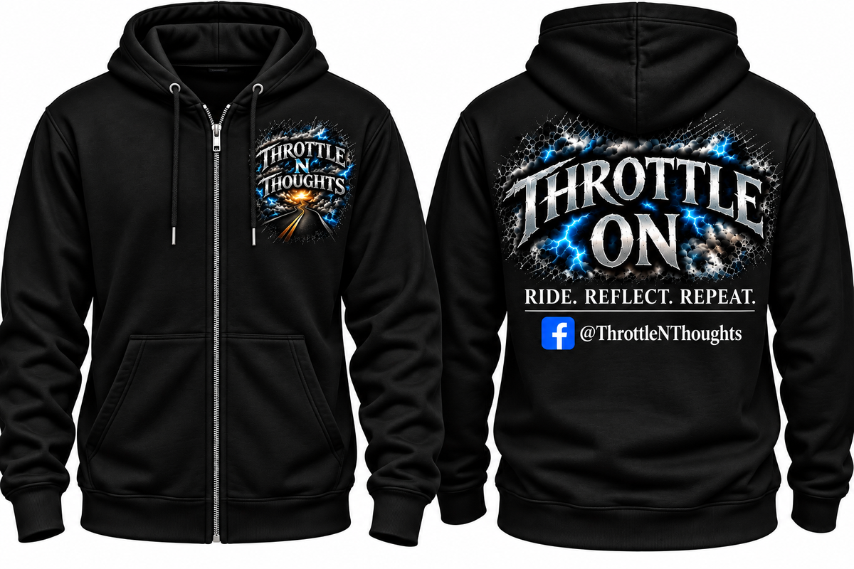 Throttle N Thoughts-Zip Up Hoodie