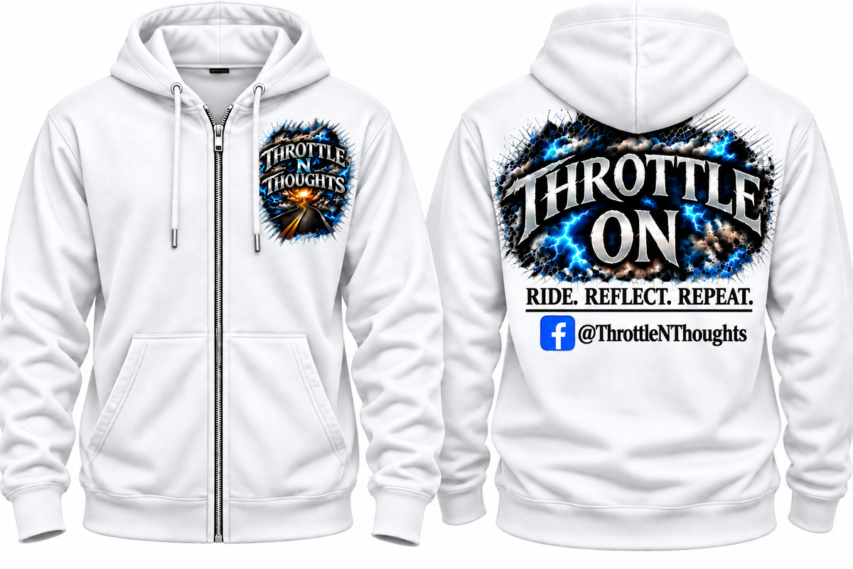 Throttle N Thoughts-Zip Up Hoodie